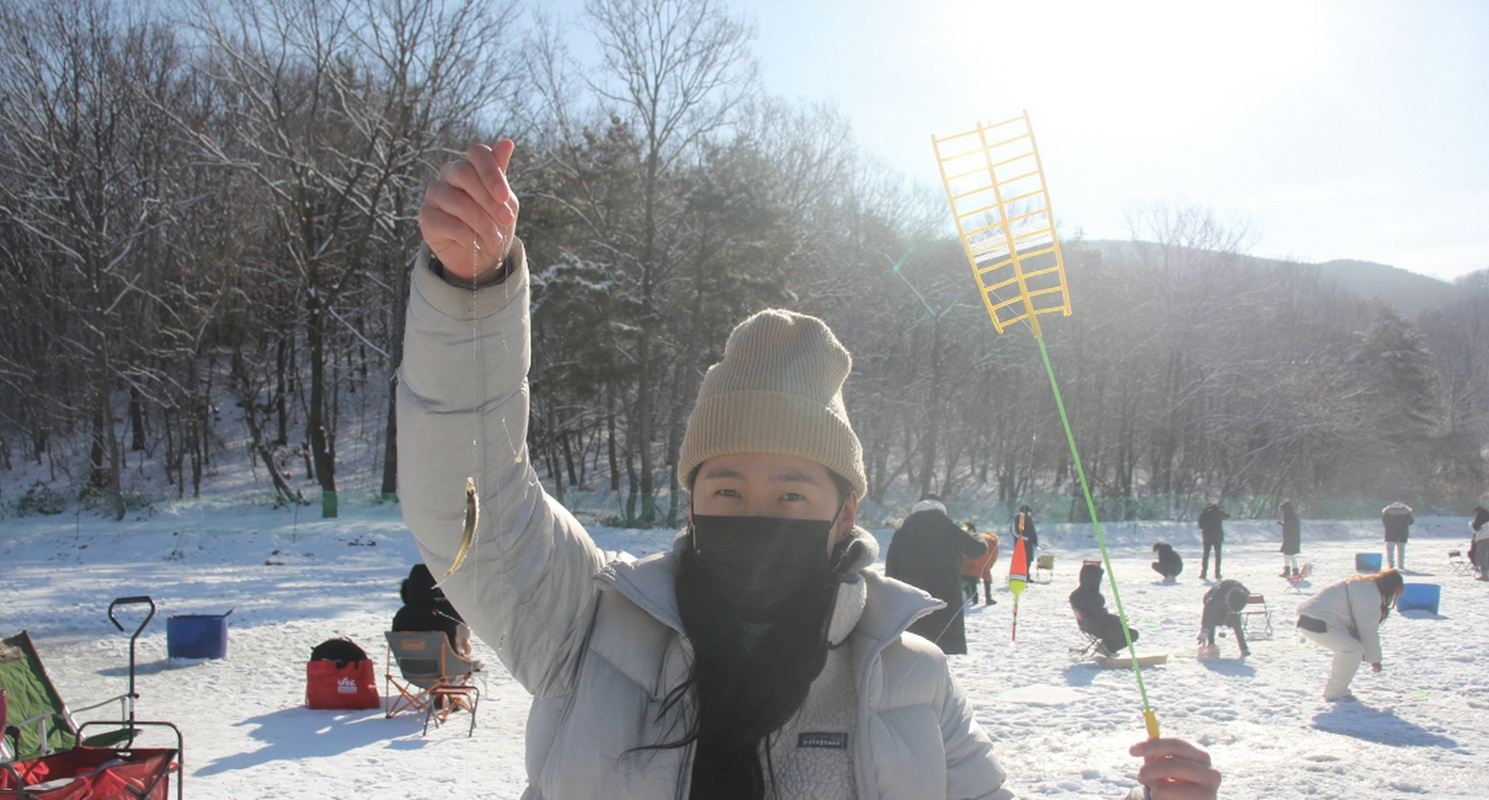 【仁川京畿冬季好玩限定一天團C】冬季釣魚+江華海邊度假村斜坡滑車+玩雪橇