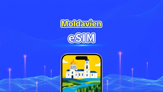 Moldavien eSIM | Höghastighetsdata | 4G/5G | Dagspaket/Datapaket | 24-timmars fakturering | 1-30 dagar | QR-kod