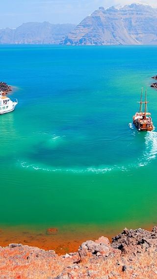 กรีซ ซานโตรินี ทัวร์ 1 วันเกาะภูเขาไฟ|เรือใบไม้กษัตริย์ซีลาสออกทะเล|รับส่งหลายพื้นที่