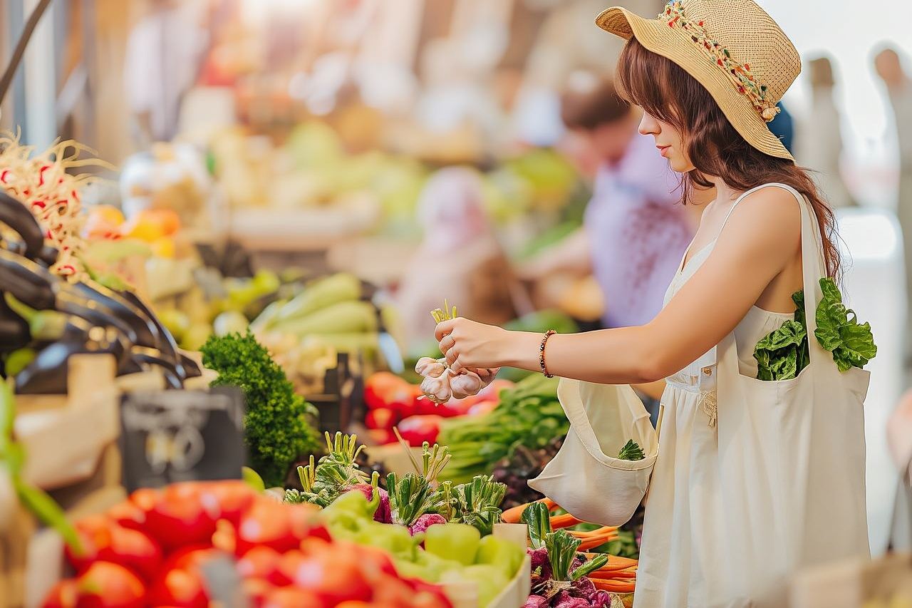 Market tour and dining experience at a Cesarina's home in Lucca