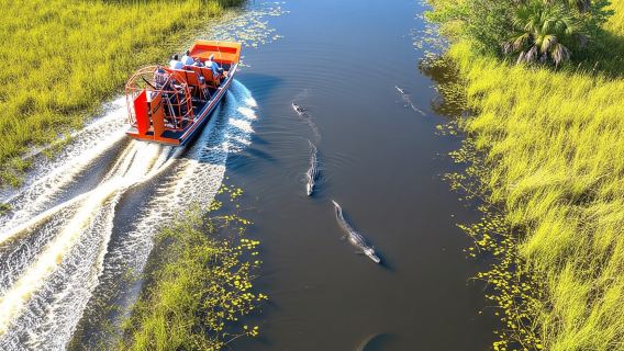 Miami: tour in idroscivolante tra gli alligatori nelle Everglades con trasferimento