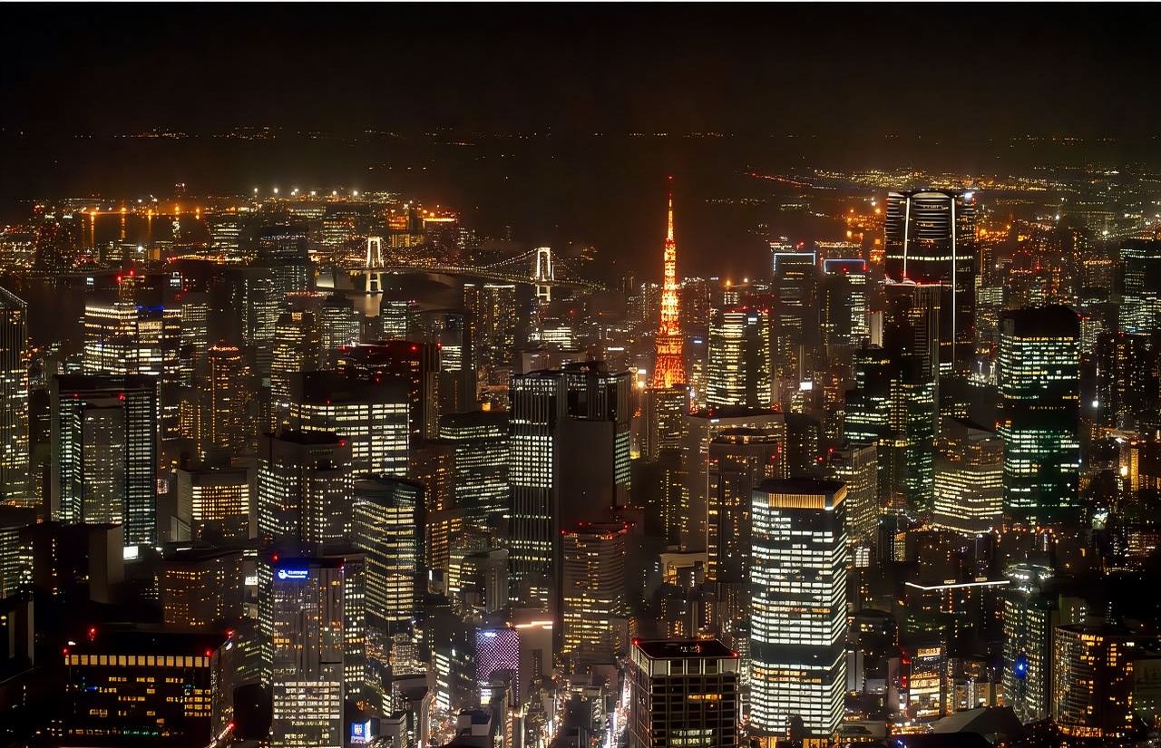 Tour in elicottero notturno di Tokyo (vista panoramica della Tokyo Skytree e sorvolo di Asakusa)