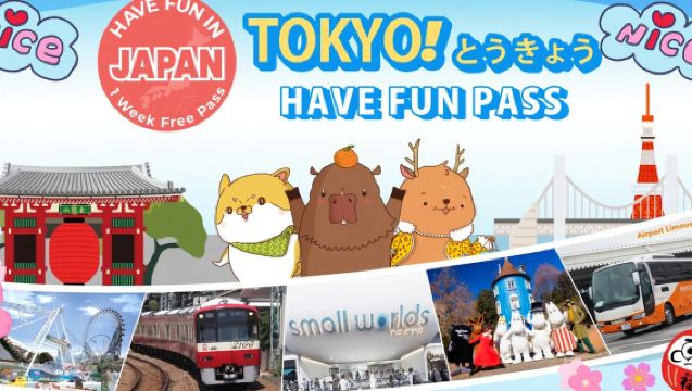 Pass régional de Tokyo | Passe Have Fun in Tokyo électronique / Bon d'échange pour la carte de métro de Tokyo valable 24/48/72 heures