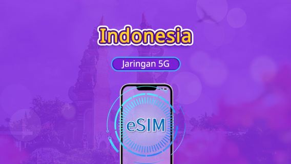 Indonesia | 4G/5G eSIM | Paket Harian/Paket Data | Penagihan 24 Jam | Pilihan 1 - 30 Hari | Kode QR