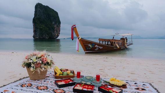 Krabi departure: Fantastic Four Islands longtail boat private charter 1-day tour (Ko Kai (Chicken Island) + Ko Poda + Tup Island)