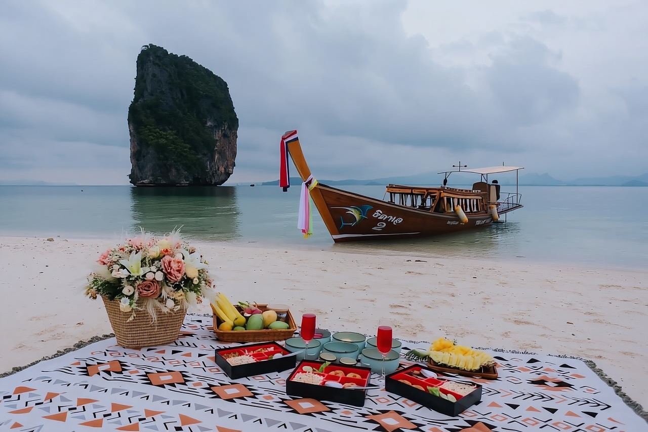 Private Charter Boat Tour in Krabi [Optional Phi Phi Islands]|Fantastic Four Islands|Ko Hong|Long-tail boat|speedboating|sailing boat