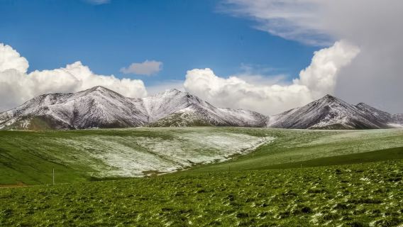 人生第一座雪山·祁連大草原+崗什卡雪峰·連心湖瀑布一日遊