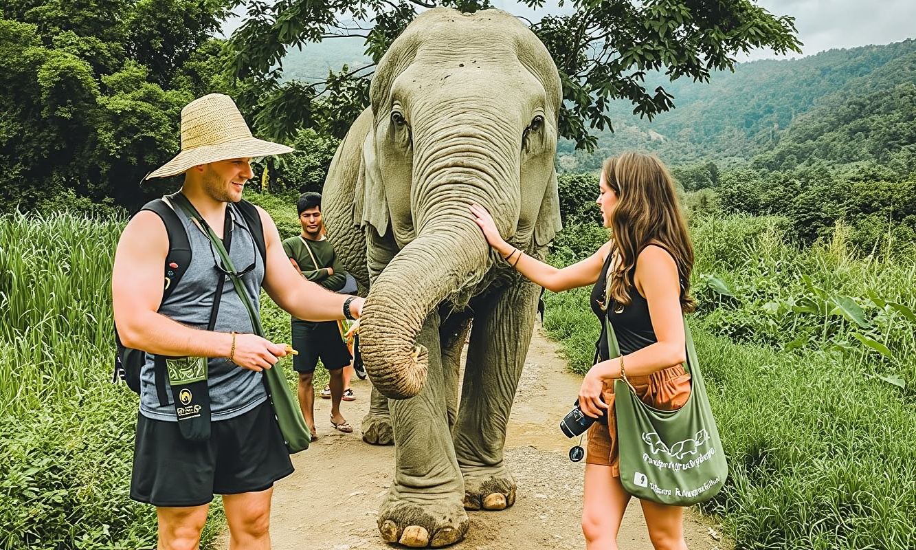 ทัวร์ 1 วันด้วยรถจี๊ปที่เกาะสมุย + สปาช้างใกล้ชิดช้าง + น้ำตกนามอง