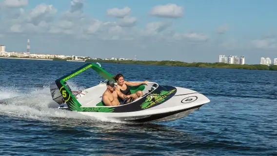 Jungle Tour adventure Cancun Speed Boat Through Mangrove