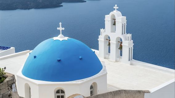 聖托里尼 黑沙灘+費拉小鎮+阿克羅蒂利考古遺址+皮爾戈斯小鎮