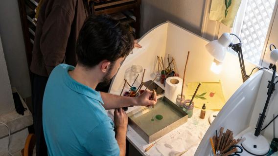 Ebru (Turkish Marbling) Workshop at Kasımpaşa Mevlevihanesi - Ticket