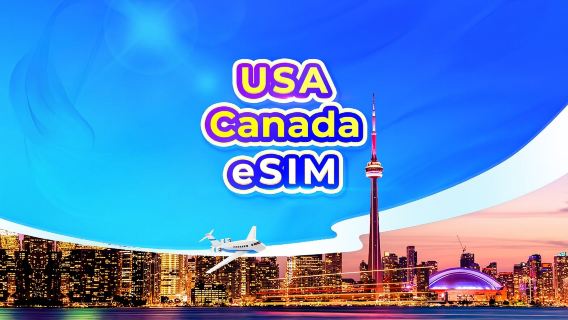 eSIM 5G w Stanach Zjednoczonych/Kanadzie | Pakiet dzienny/pakiet danych | 1-30 dni | Rozliczanie co 24 godziny | Kod QR (nie obejmuje Guam i Saipan)