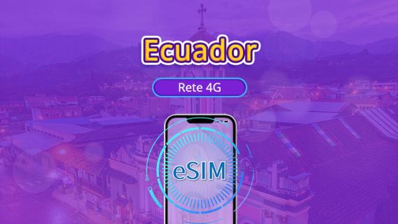 Ecuador | eSIM 4G | Supporta TikTok & ChatGPT | Pacchetto giornaliero/dati | Addebito per giorni di calendario | 1-30 giorni | Codice QR