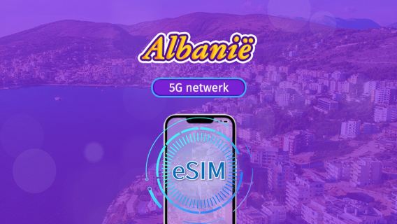 Albanië | 5G eSIM | Ondersteunt Tik Tok en chat GPT | Dagbundel/Data Bundel | 24-uurs facturering | 1-30 dagen