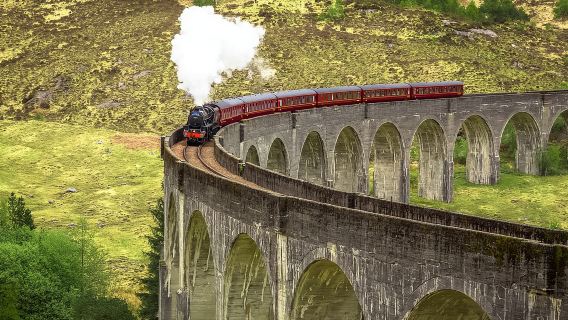 Jacobite Steam Train + Scottish Highlands + Glenfinnan Viaduct + Mallaig + Loch Ness one-day tour