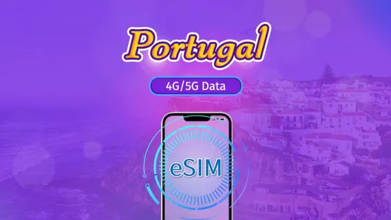 Португалия|4G/5G eSIM|Пакет трафика|Трафик сбрасывается раз в 24 часа|7-30 дней|QR-код