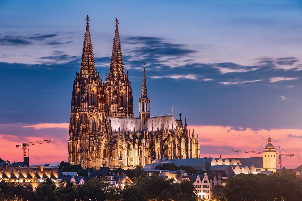 Germany + Hohenzollern Bridge + Beethoven House + Cologne Cathedral + Rheinauhafen District day tour