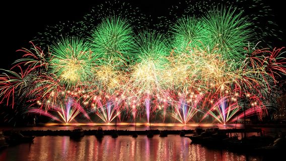 Fuochi d'artificio esclusivi 2025 - Festival dei fuochi d'artificio di Atami + tour di un giorno al santuario di Hakone/sorgenti termali