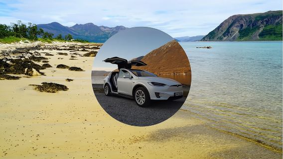 Private fjord tour from Tromsø in a TeslaX car