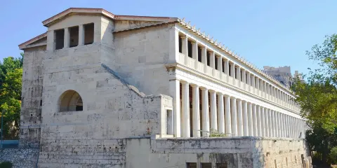 雅典憲法廣場+赫菲斯托斯+阿塔羅斯柱+風之塔+山門-中文地陪