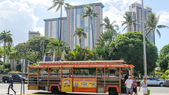 โออาฮู: บัตรโดยสารรถราง Waikiki Trolley Hop-on Hop-off All-Line