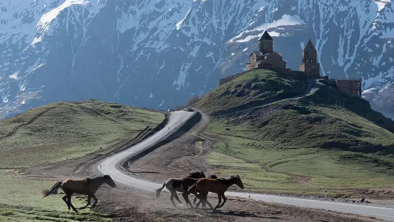 Dari Tbilisi: Perjalanan Sehari Kazbegi, Gudauri & Ananuri