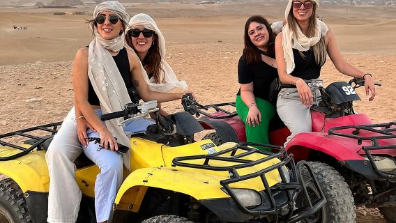 Sunset by ATV (quad bikes) ride in Giza pyramids & Sahara desert 