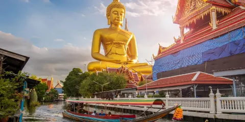 曼谷地標打卡丨曼谷大皇宮+鄭王廟+水門寺一日遊可選湄南河遊船
