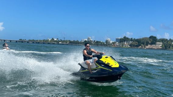 Miami: Aventura en moto acuática con paseo en barco desde el centro