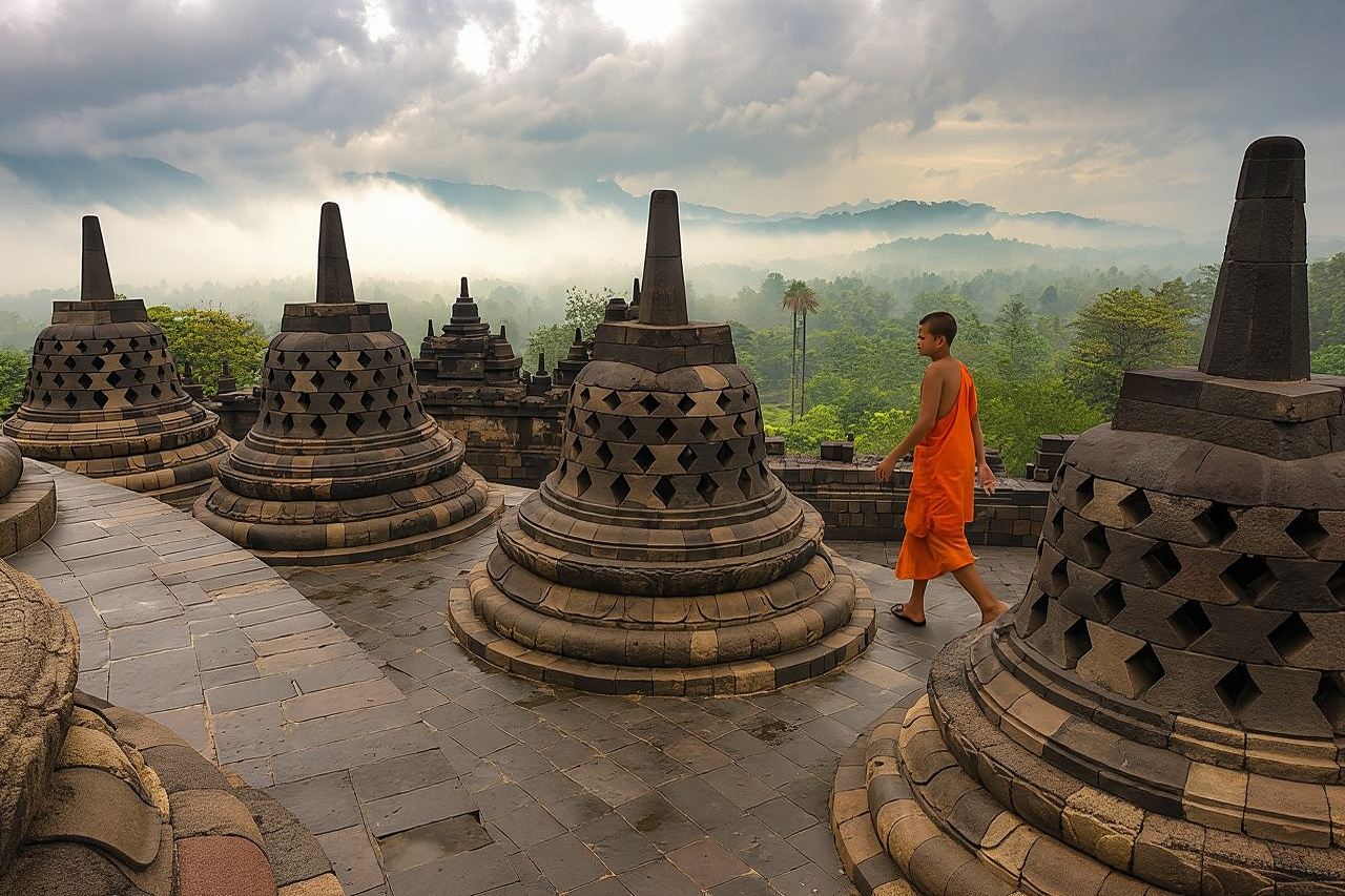 Borobudur, Merapi Volcano and Prambanan Temple Private Tour