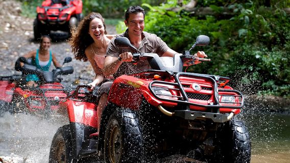 ATVグリーンバリアドベンチャーワンデーツアー【ウブドTVラフティング・インスタ映えする巨大ブランコ・パラグライダー】