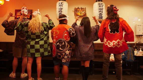 Osaka: Clase de baile Bon Odori con bebida