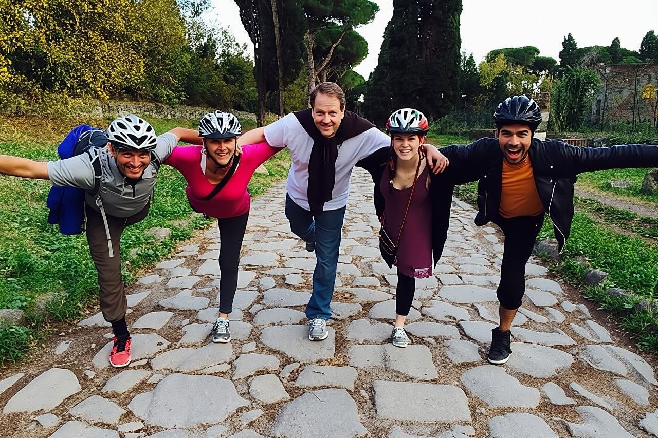 Appian Way E-bike Tour with Gourmet Picnic and Catacombs