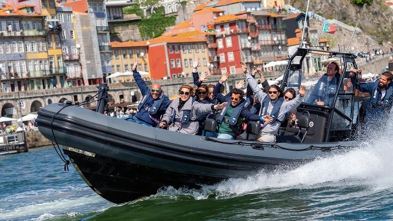 Porto:Exciting 6 Bridges Speedboat Tour-Small Group and Port Wine
