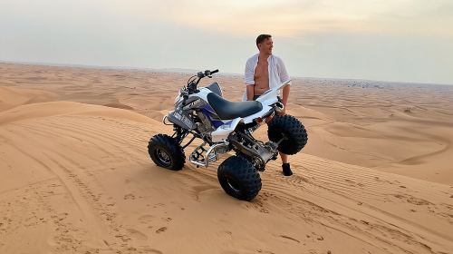 Morning Adventure Safari: CamelTrek QuadBike Sandboard Falcon Pic Day Tours 5