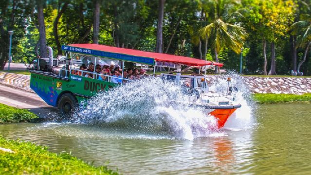 新加坡鴨子船體驗(自費)+濱海灣金沙花園+斜坡滑車一日遊