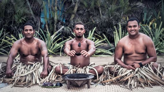 Pulau Robinson, Fiji - perjalanan satu hari(Eksplorasi Budaya Adat, Tarian Api Unik, Masakan Lovo)