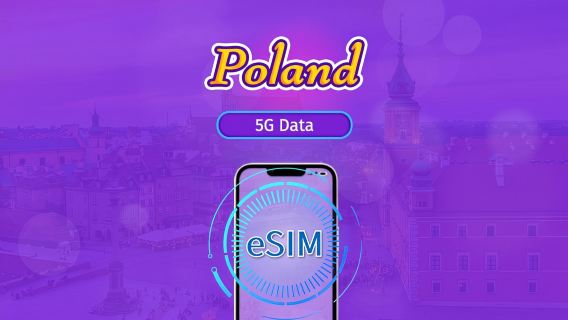 Polonya | 4G/5G eSIM | Veri paketi | 24 saatlik faturalandırma | 7-30 gün | QR code