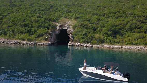 Boat tour to Lady of the Rock , Submarine base & Blue Cave swim