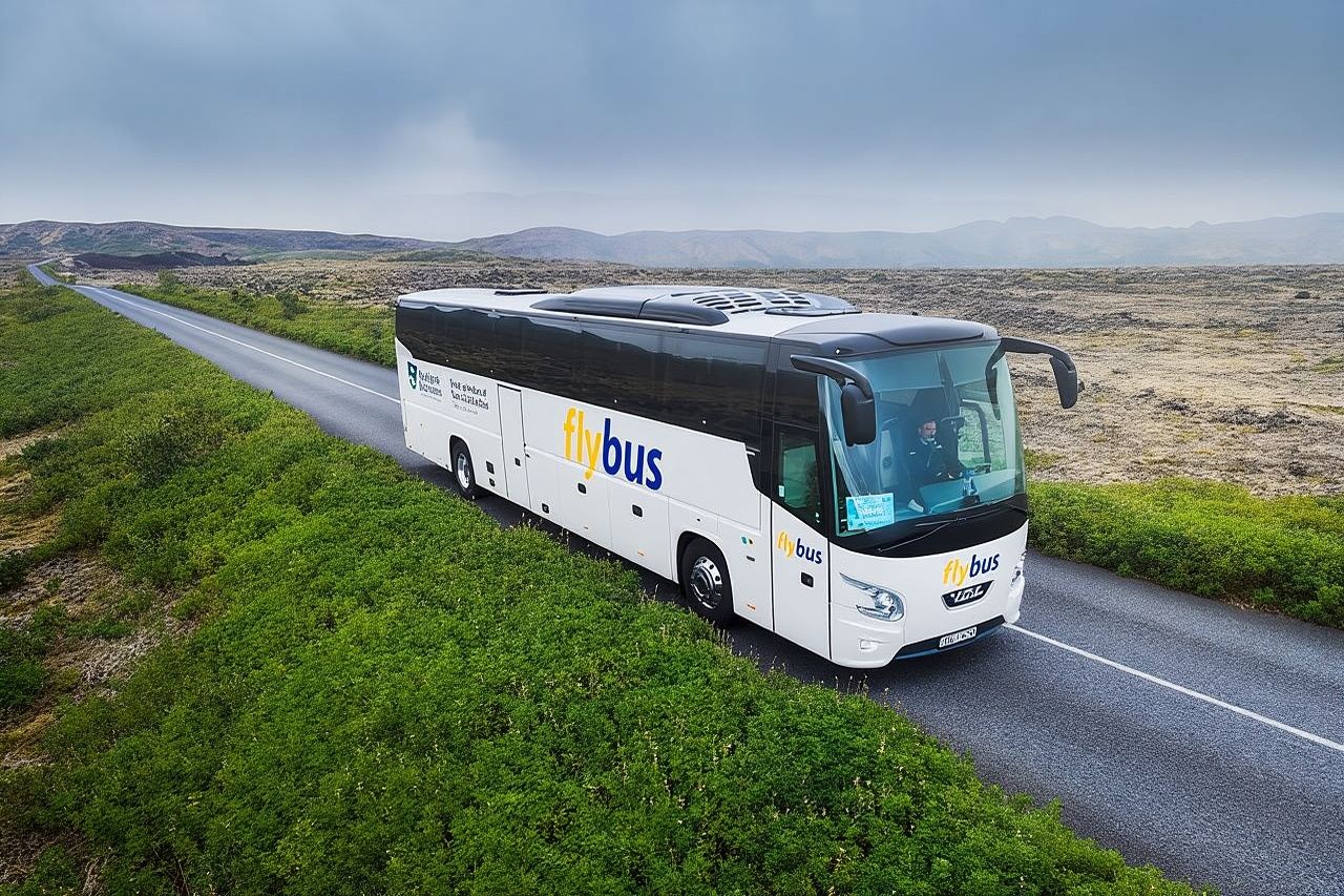 ตั๋วรถบัสจากเรคยาวิกไปสนามบินเคฟลาวิกในไอซ์แลนด์|ฟลายบัส|เลือกได้ทั้งสองทาง|ตลอดทั้งวัน|มีบริการรับส่งจากโรงแรมให้เลือก|สะดวกสบาย