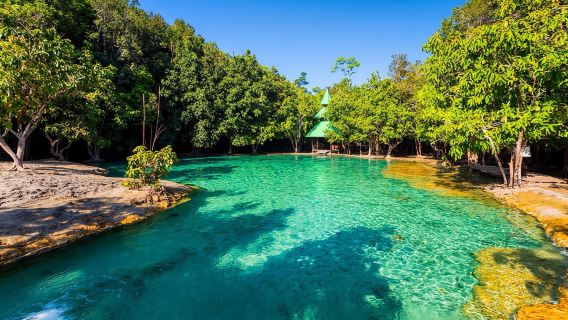 One day tour: Emerald Pool, Hot Waterfall, Tiger Cave Temple
