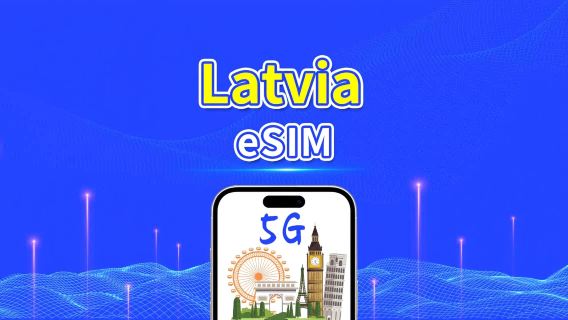 Latvia eSIM | High-Speed Data | 5G/4G | Daily/Data Package | 24-hour | 1-30 days | QR code