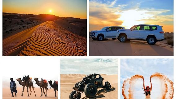 "Doha Desert : Safari, Sandboarding, Camel Ride & Inland Sea"
