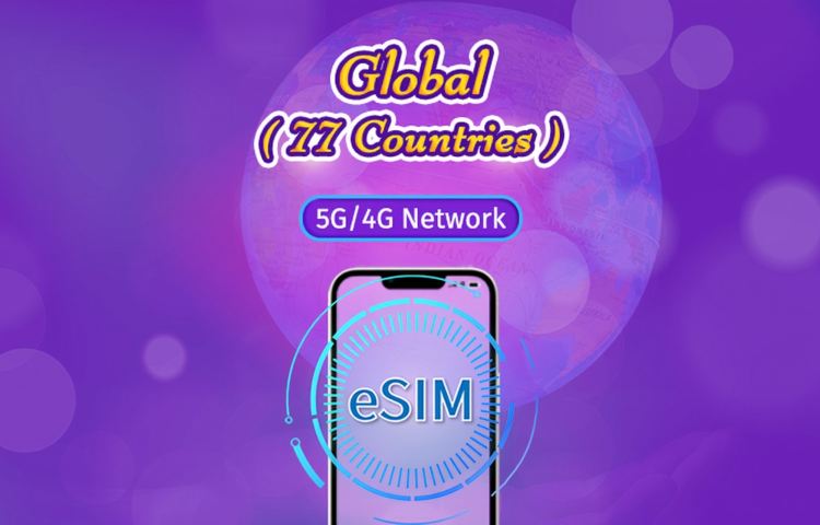 Global (77 Countries) 5G/4G eSIM | Supports Google Maps/TikTok/ChatGPT | Data Plan | 24-Hour Billing | 1–7 Days | QR code