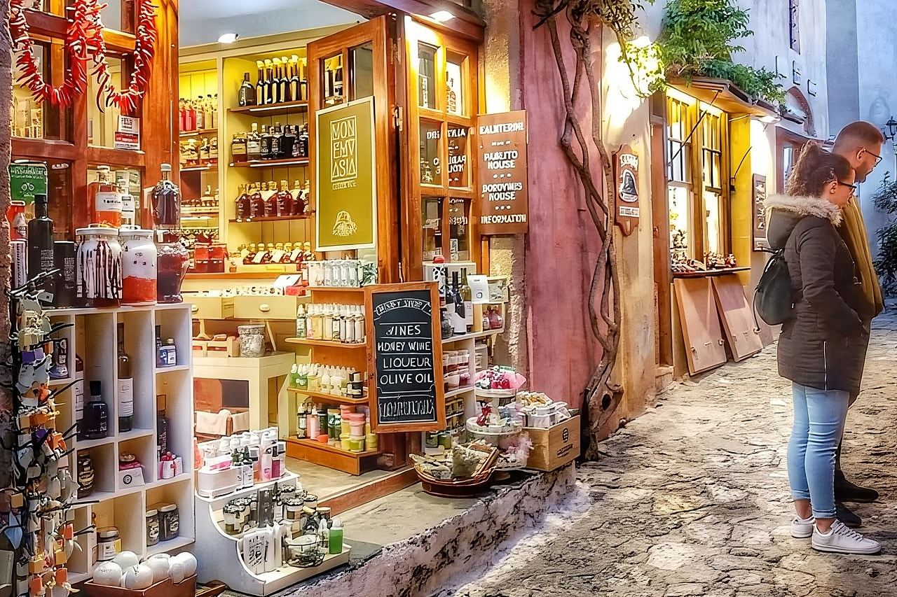Hãy thưởng thức những gì tuyệt vời nhất mà Monemvasia mang lại: rượu vang, rượu mạnh, dầu ô liu, mật ong.
