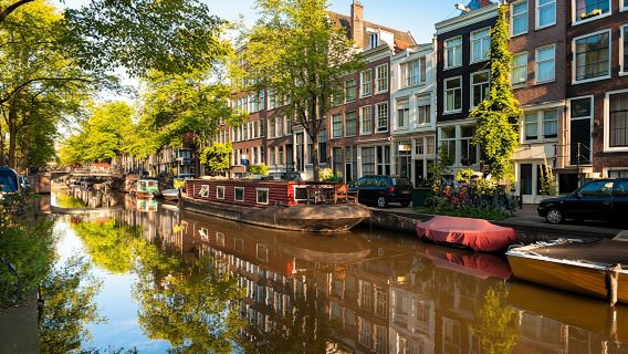 Historic Amsterdam canal small-group boat tour