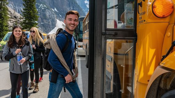 Hop-On and Hop-Off Banff Bus