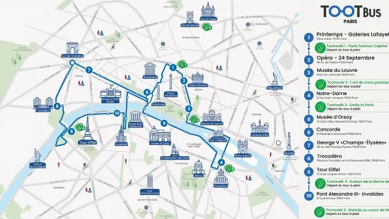 París: Discovery Hop-On Hop-Off y París de noche