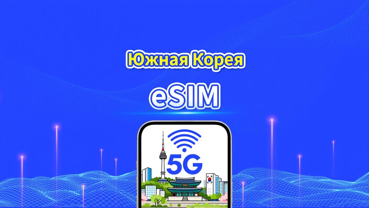 Южная Корея 5G eSIM | Покрытие двумя сетями | Ежедневный/Тарифный пакет данных | 1-30 дней | Календарная оплата | QR-код