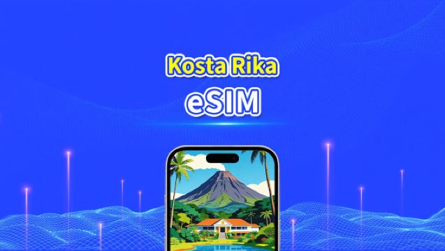 eSIM Costa Rica | 4G | Pakej Data Harian/Total | 1–30 hari | Pengebilan 24 Jam | Kod QR